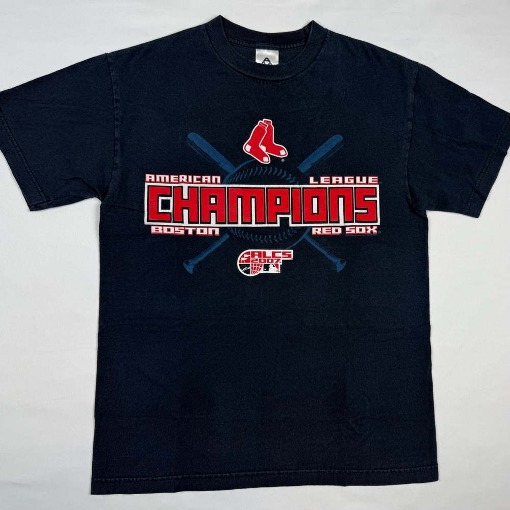 Vtg Boston Red Sox Mens T-Shirt Sz Medium Y2K Champions Blue A4